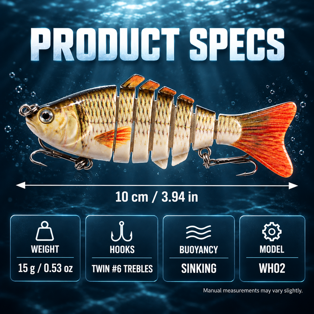 RippleStrike 7™ Multi-Jointed Sinking Swimbait