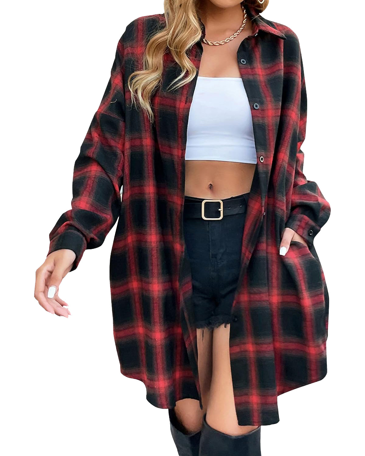 Women's Button Down Plaid Flannel Shirts (Buy 2 Free Shipping)