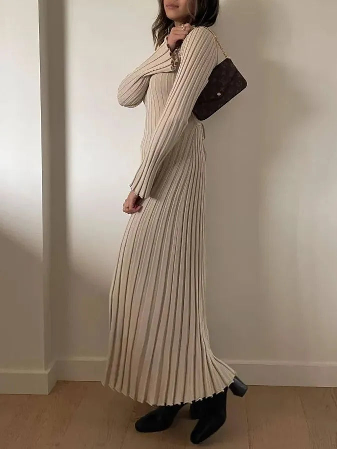 Fall New Sleeved Knit Midi Dress (Buy 2 Free Shipping)