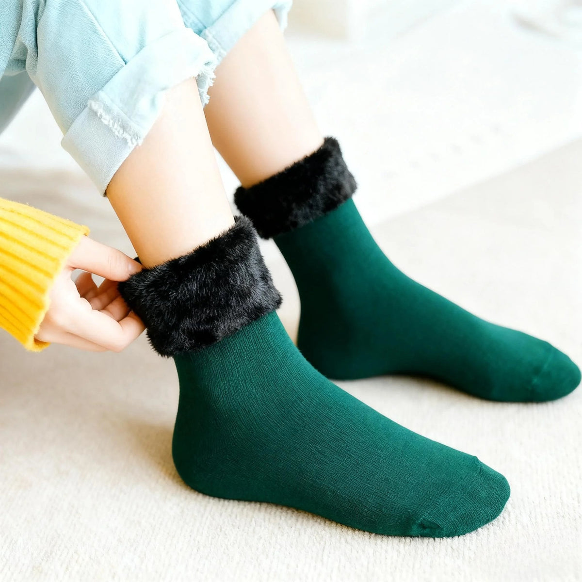 Damen-Thermo-Socken mit Fleecefutter – Kuschelige Wintersocken (5 Paar)