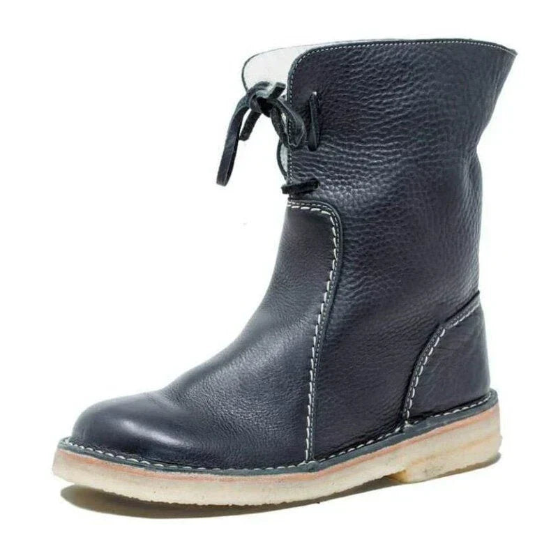 Waterproof Wool Lined Leather Orthopaedic Snow Boots