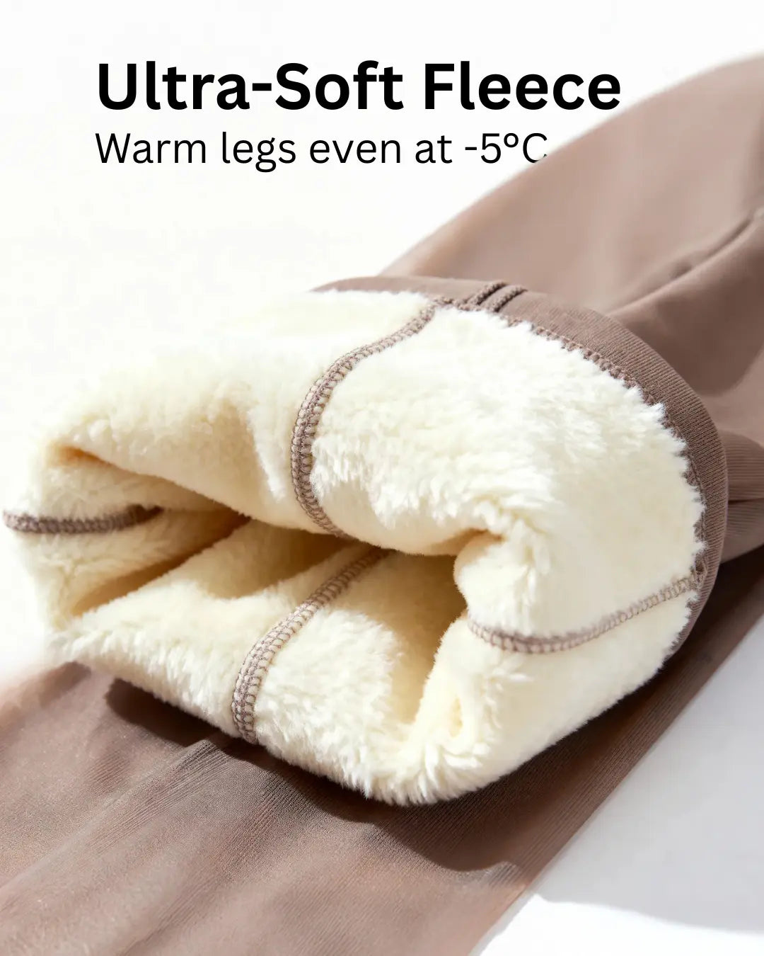 Women's Fleece-Lined Faux Sheer Tights – High-Waisted Sculpting