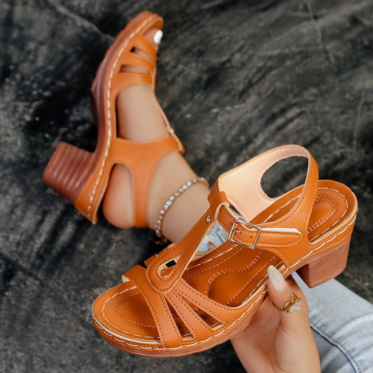 Fashionable Comfortable Orthopedic Platform Chunky Heels Sandals