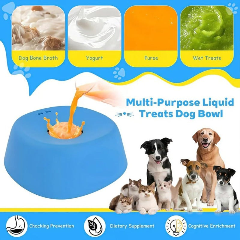 Calming Dog Lick Bowl with Ball – Non-Slip Slow Feeder