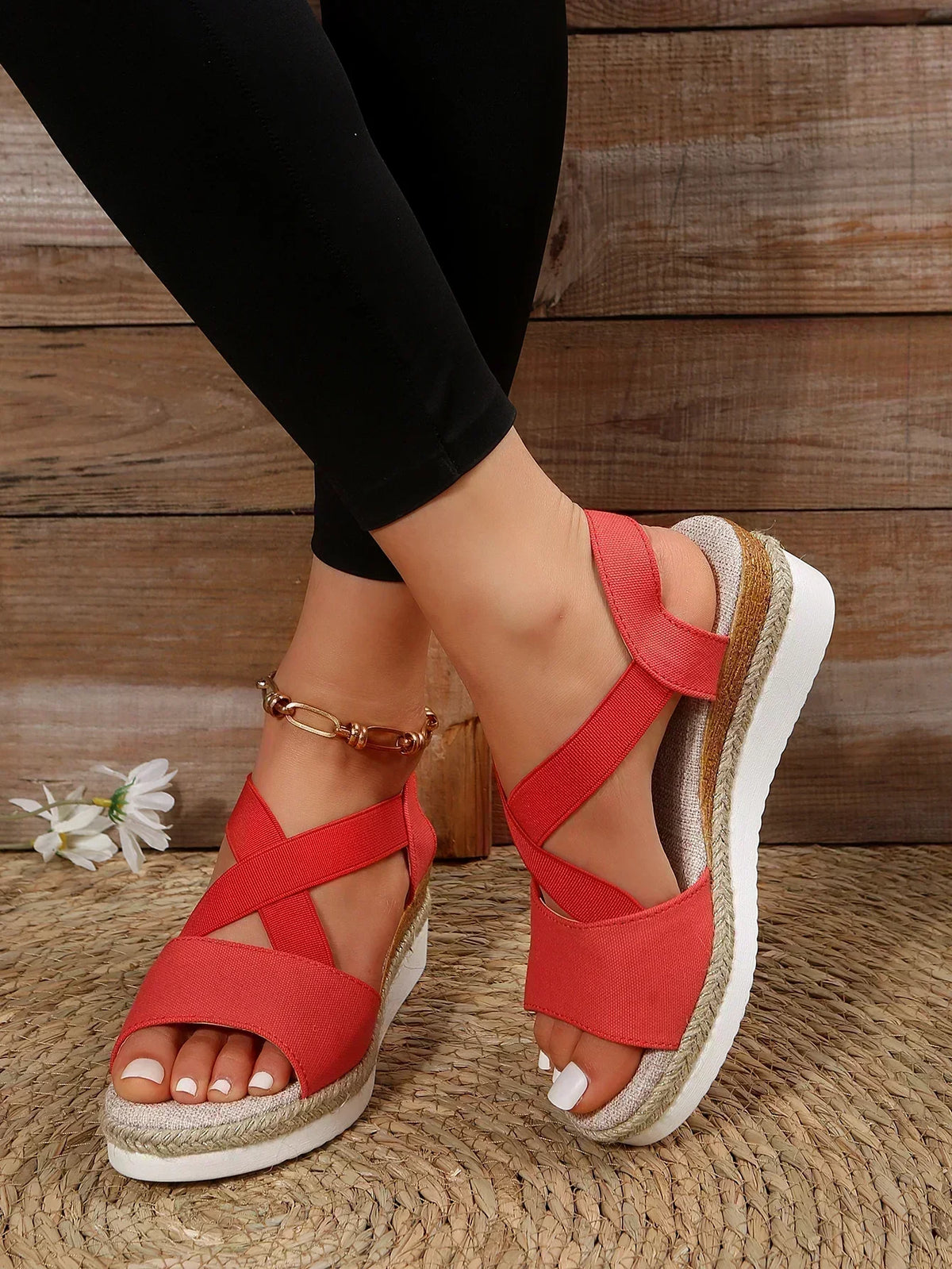 Womens Espadrille Platform Sandals