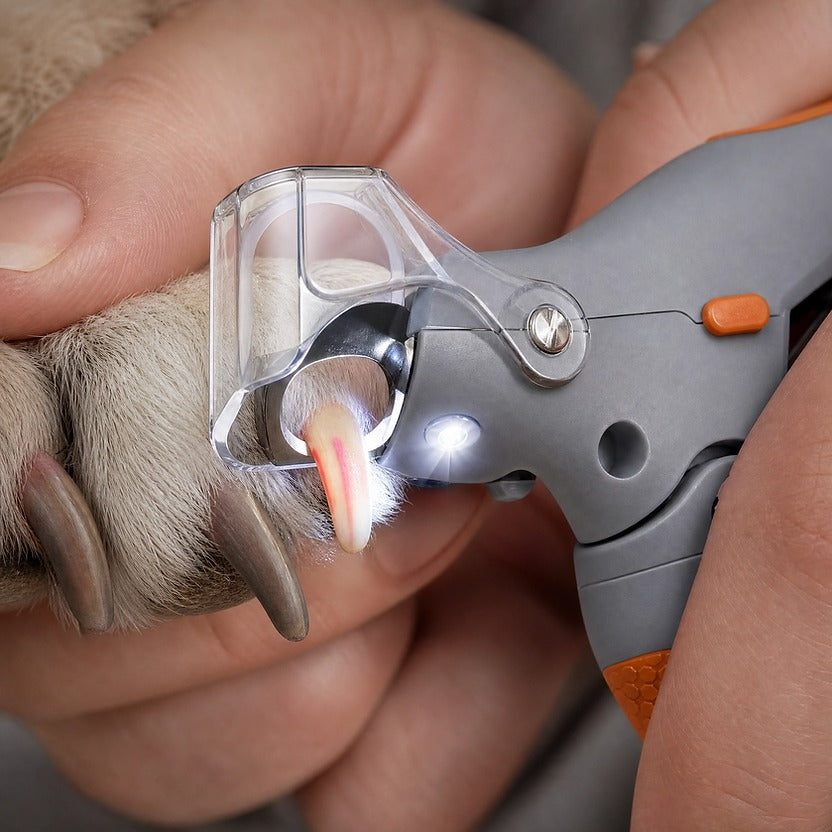 Pet Nail Clipper with LED Light, Dog And Cat Nail Scissor with Stainless Steel Non-Slip Handle, Anti-Bleeding Pet Nail Clipper for Pet Cleaning And Grooming Tools