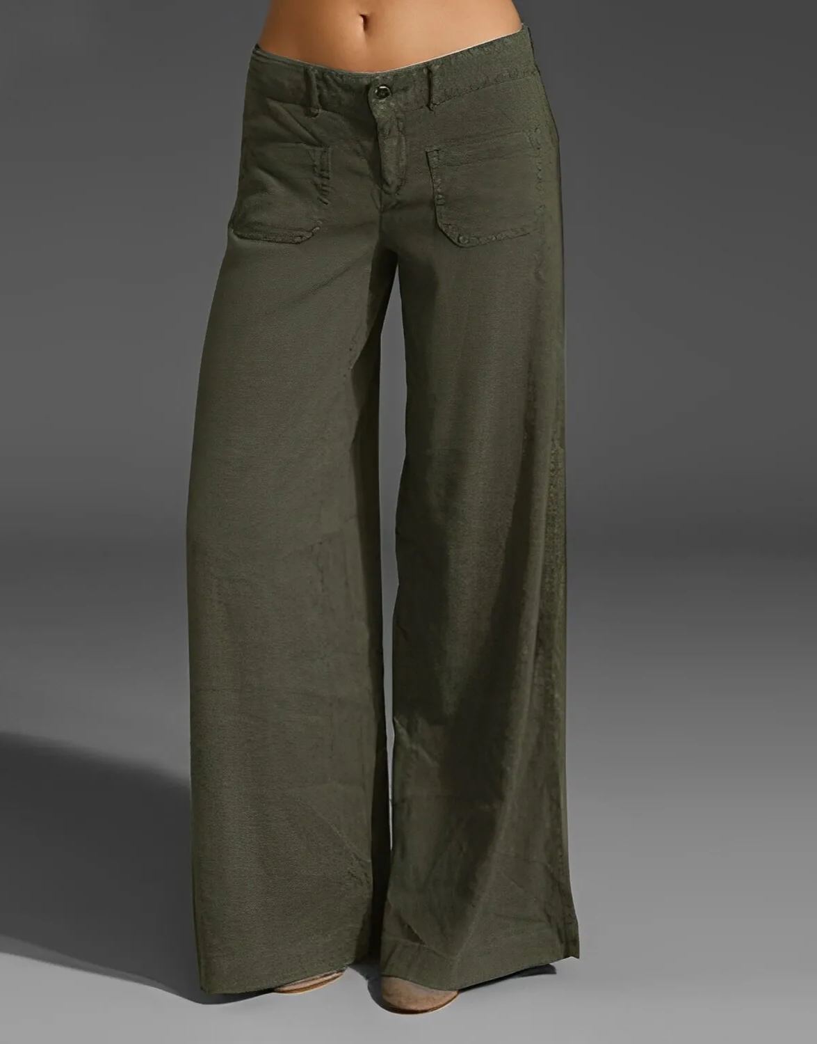 New Dual Pocket Front Wide Leg Jeans