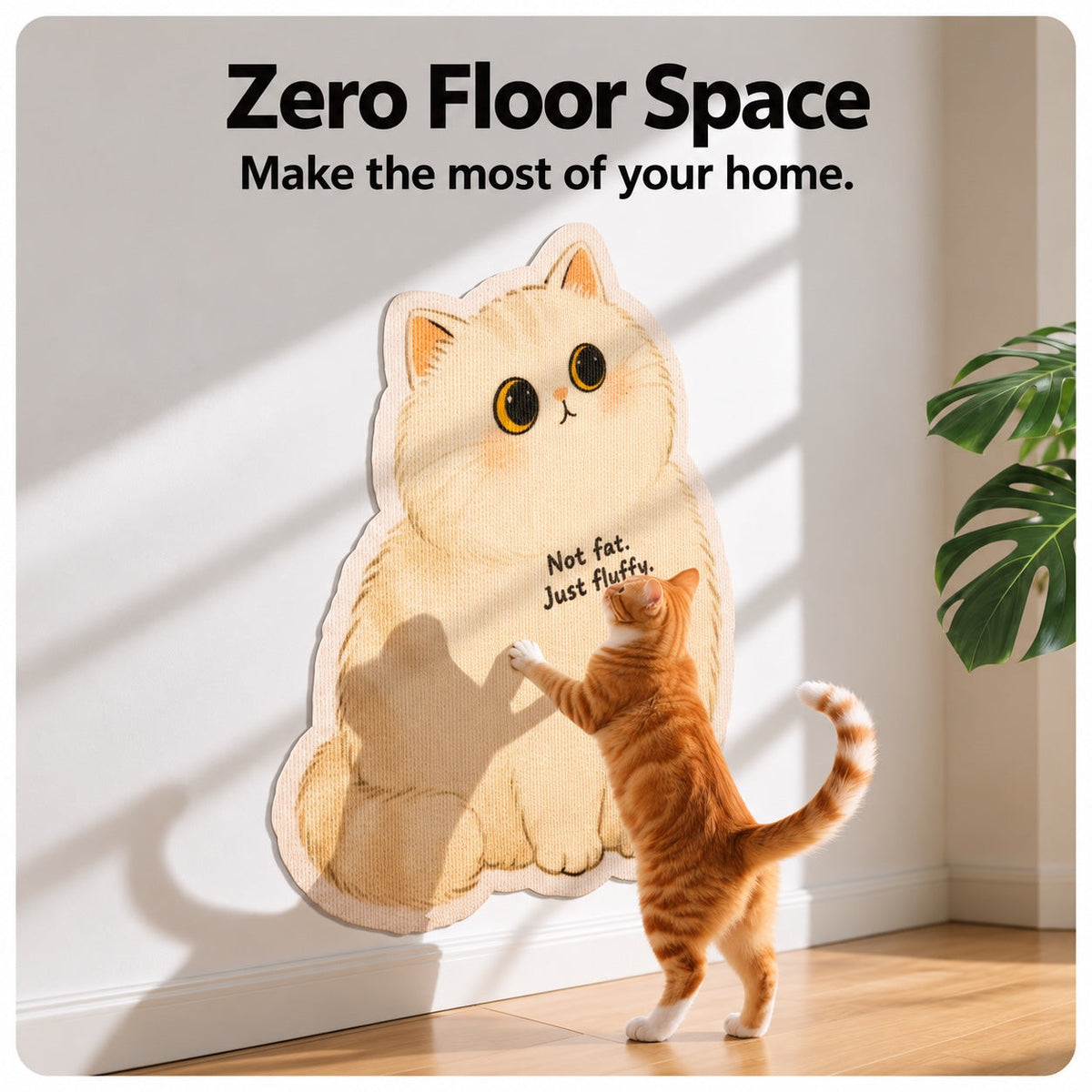 5D Decorative Wall Cat Scratcher – Peel & Stick, Residue-Free Removal