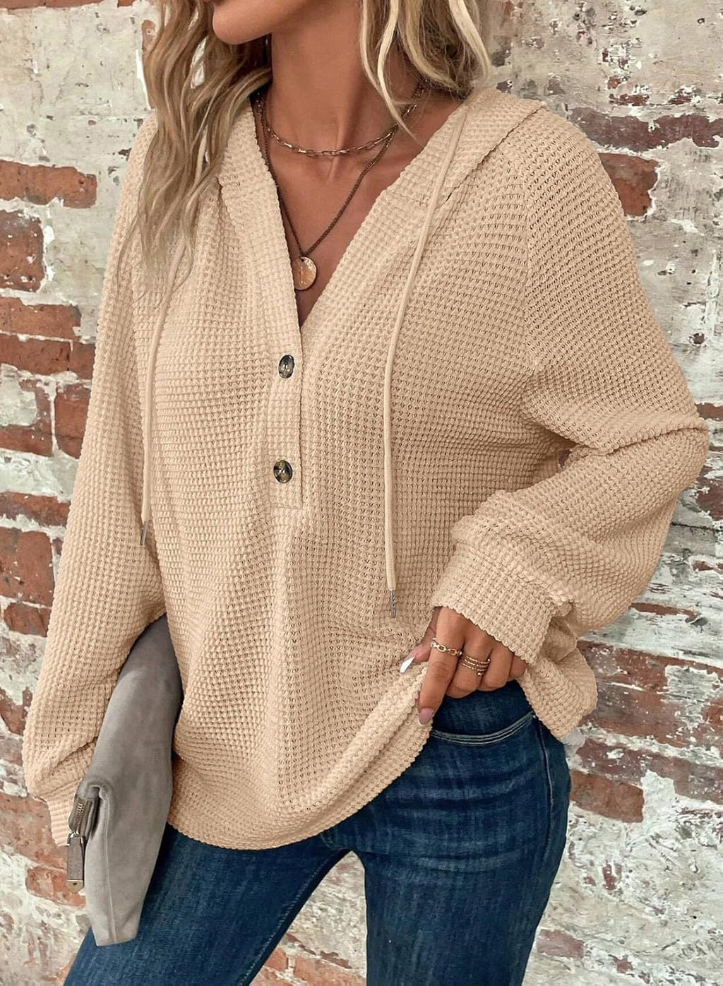 V-neck Long Sleeve Pullover Leisure Sports Sweater