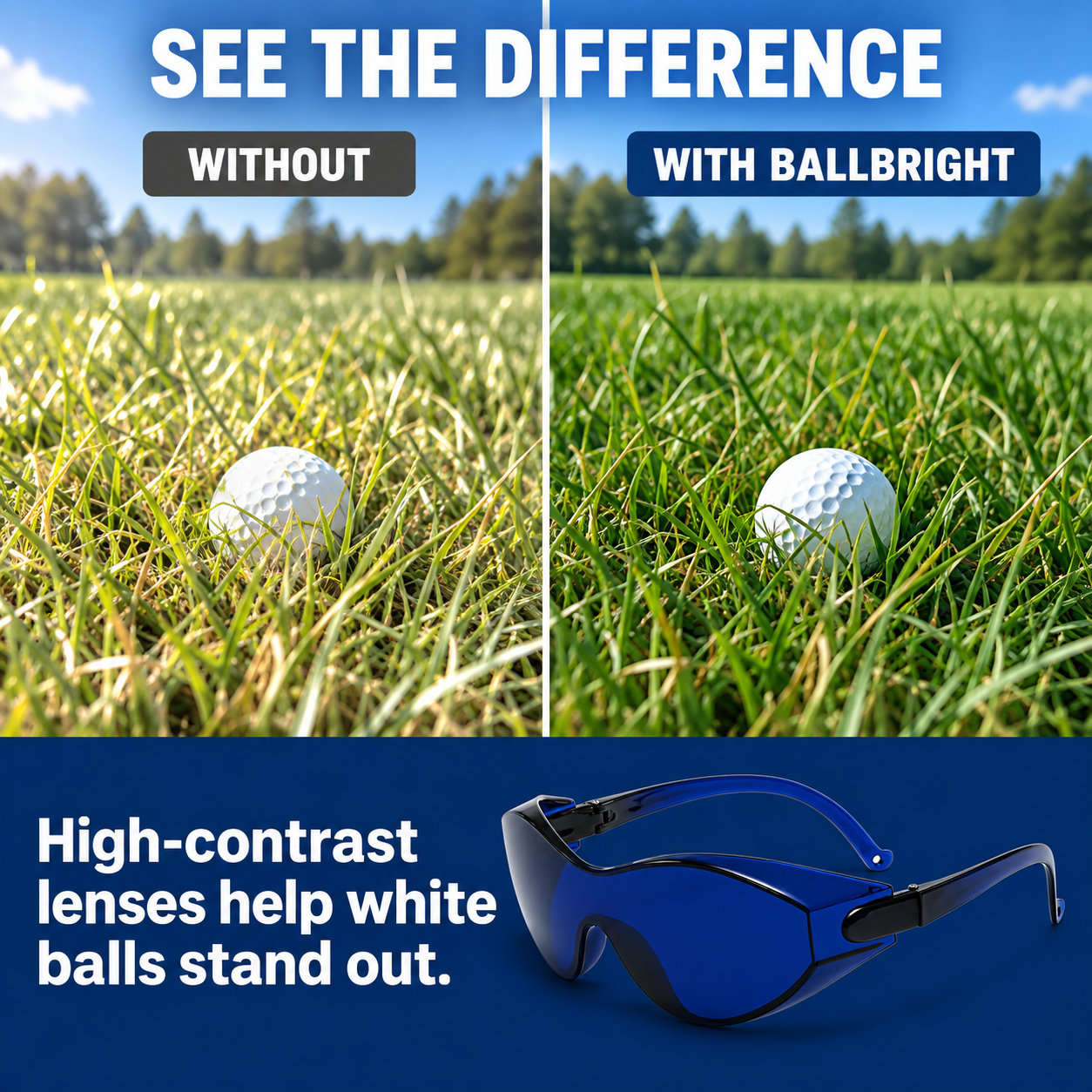 BallBright™ Golf Ball Finder Glasses – Spot Your Ball Faster