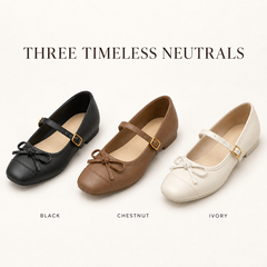 The Parisian Bow Mary Jane Flats