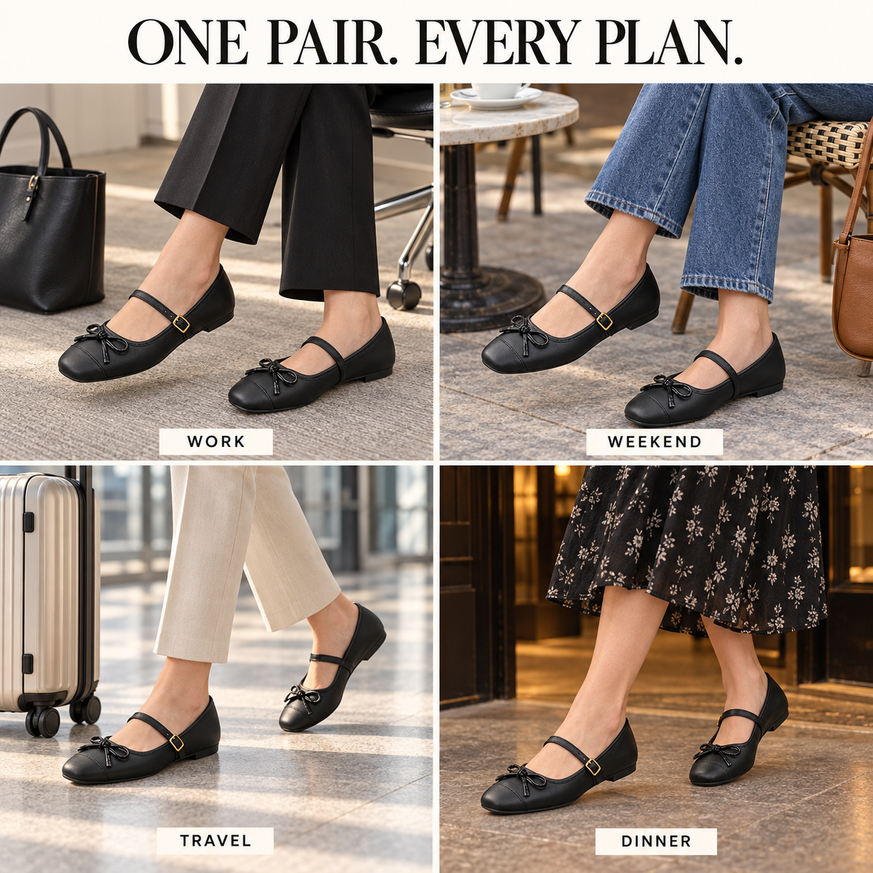 The Parisian Bow Mary Jane Flats