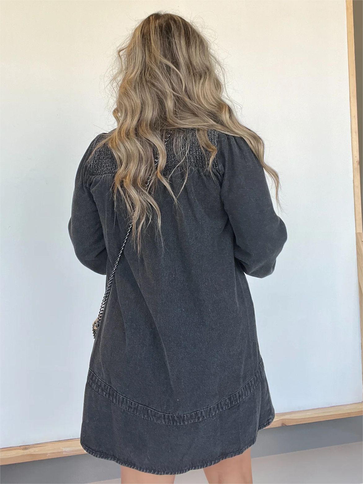 New Washed Denim Shirt Dress (Buy 2 Free Shipping)