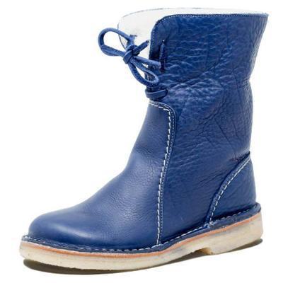 Waterproof Wool Lined Leather Orthopaedic Snow Boots