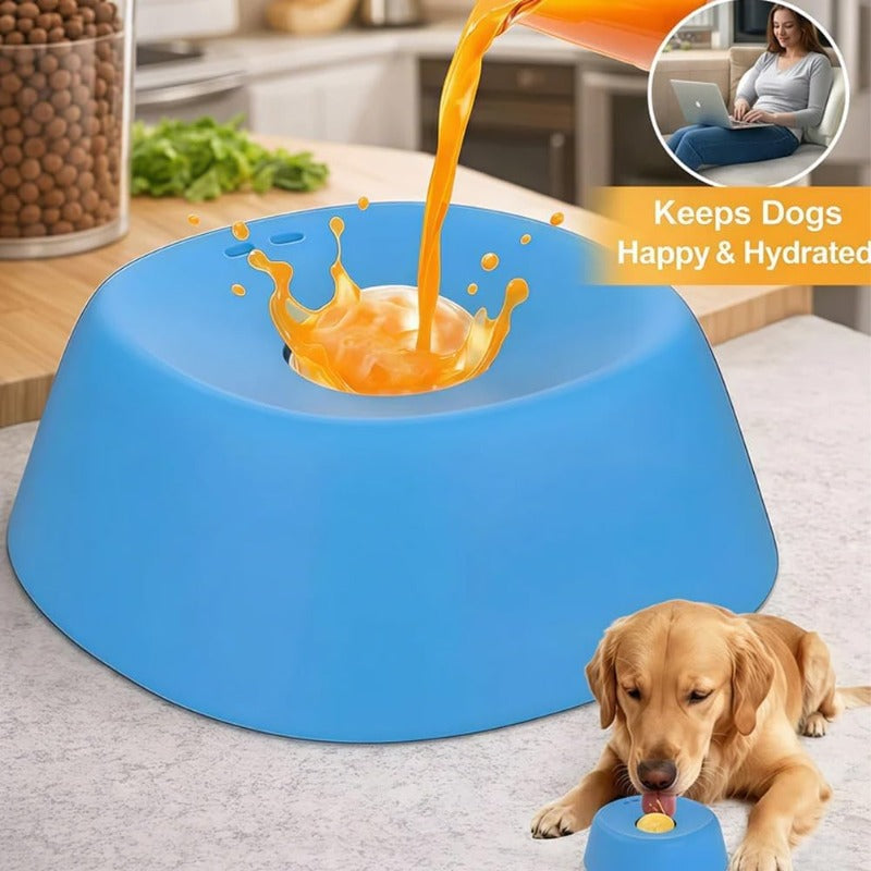 Calming Dog Lick Bowl with Ball – Non-Slip Slow Feeder