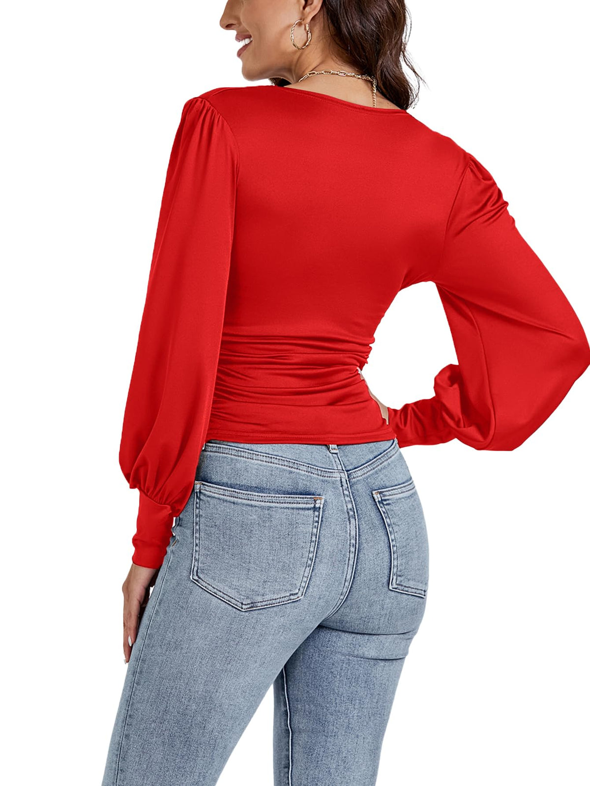 Women's Slim Fit Elegant V Neck Tops (Buy 2 Free Shipping)