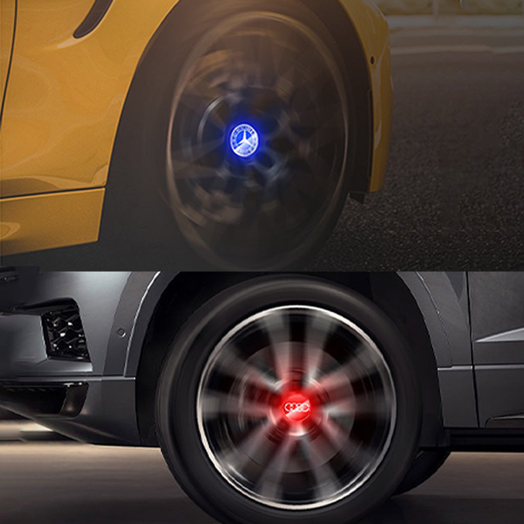 4PCS Self-powered Car Wheel Hub Floating Center Caps