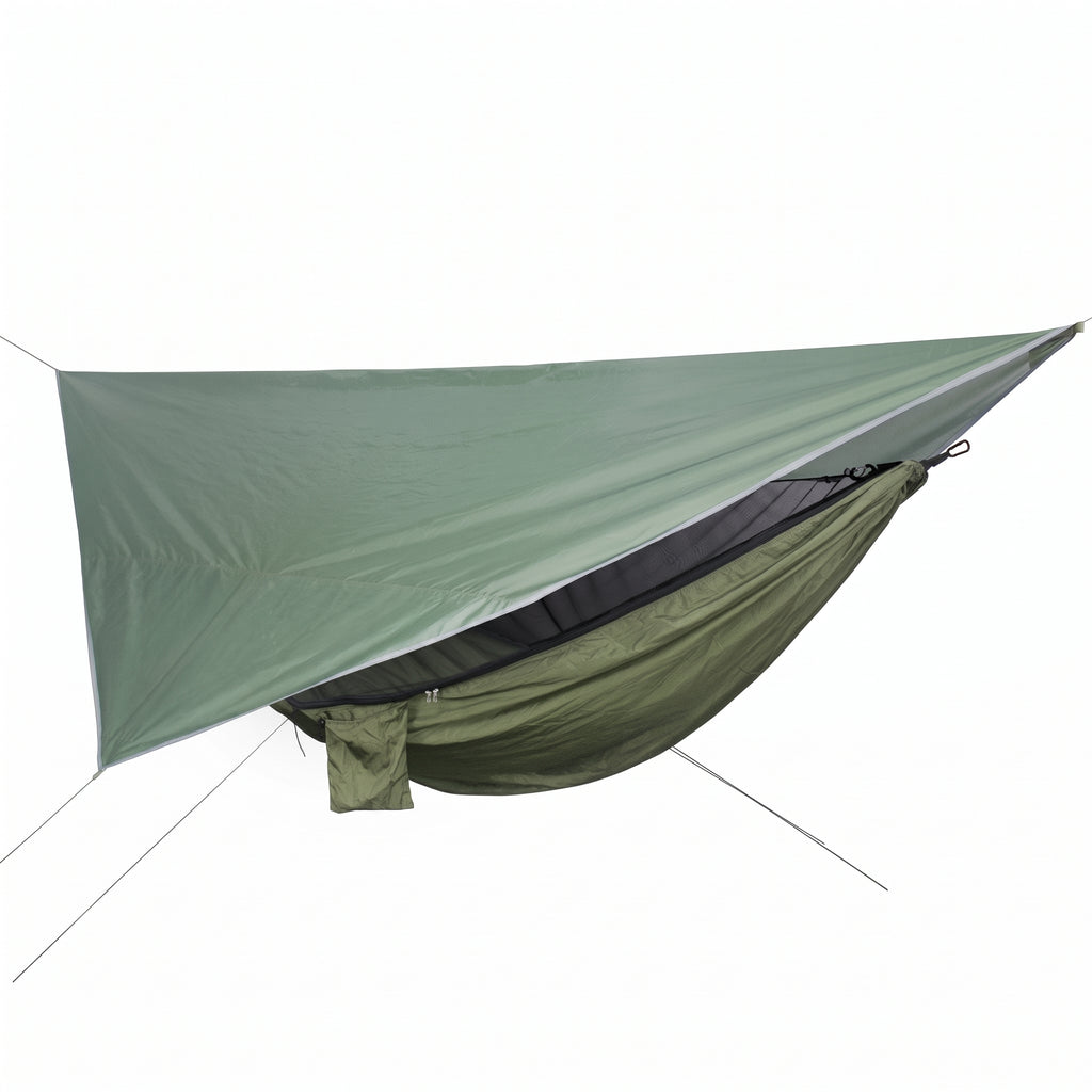 Ultralight Camping Hammock Tent with Mosquito Net & Rain Fly