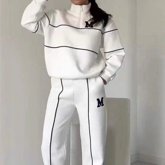 Womens 2 Piece Outfits Lounge Hoodless Pullover Sweatshirt Sweatsuit Sets Sweatshirt Baggy Fashion Sweatpants With Pockets