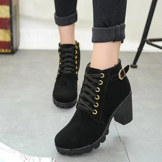 Women's Sole Chunky Heel Boots