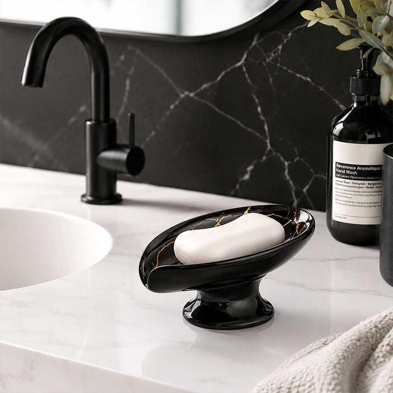 Verdelle™ Ceramic Self-Draining Leaf Soap Dish