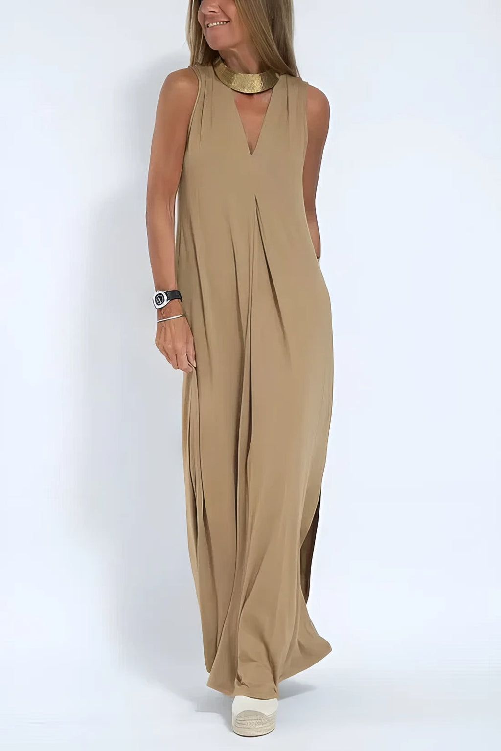 Elegant Long Dress + Matching Cardigan