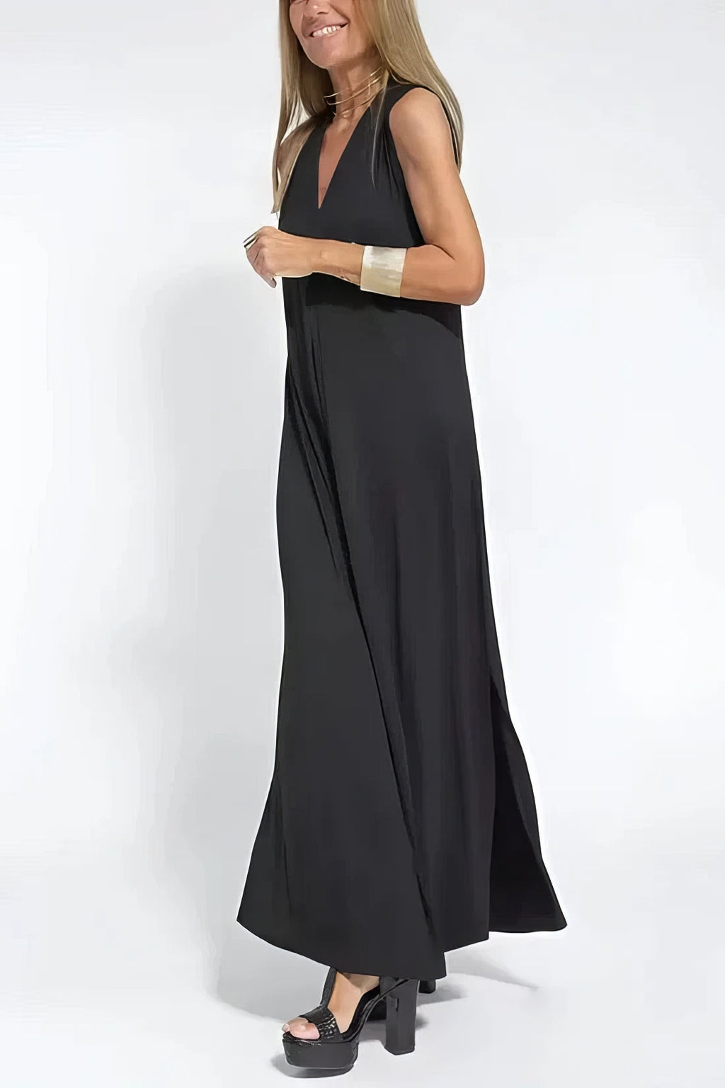 Elegant Long Dress + Matching Cardigan